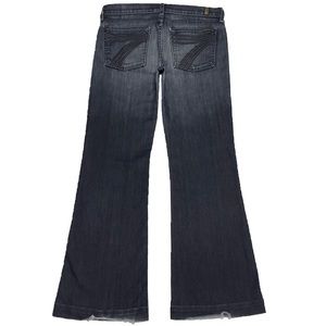 7 For All Mankind Dojo 29X31.5 Flare Stretch Blue Jeans